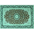 thumbnail image 1 of Ahgly Company Indoor Rectangle Persian Turquoise Blue Traditional Area Rugs, 4' x 6', 1 of 4