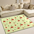 thumbnail image 2 of Coolnut Cherry On Yellow Lightweight Carpet Mats, 5'3" x 4' Area Soft Rugs, Floor Mat Rug Home Decoration for Kids Room Living Room, 63"x 48", 2 of 6