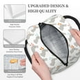 thumbnail image 3 of Daiia Gray Rabbit Pattern Lunch Bag , Insulated Lunch Box, Small Leakproof Cooler Food Lunch Containers Reusable High Capacity Lunch Tote Bags-One Size, 3 of 6