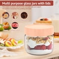thumbnail image 2 of Grusce 4 Pcs Pots pour Gruau du Lendemain Bocaux de Rangement en Verre Borosilicaté Élevé Réutilisables Résistants à l'Humidité Bocaux Refermables Tubes en Verre Transparents avec Couvercles pour le Rangement de Céréales Diverses Céréales, 2 of 5