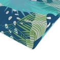 thumbnail image 3 of Jordan Manufacturing 44" x 22" Baloo Topaz Blue Leaves Rectangular Outdoor Chair Cushion with Ties and Hanger Loop, 3 of 10