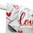 thumbnail image 2 of White Love Kitchen Window Curtains, Swag Curtains Valance for Bedroom Living Room Bathroom, Hppy Valentine's Day Geometric Leaves Rod Pocket Window Treatment Curtain Block Drapes 2 Panels 36"x45", 2 of 9