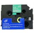thumbnail image 2 of 2/Pack - Premium Compatible with TZe-715 White on Green 1/4 p-touch Label tape, 6mm laminated replacment TZe715 tape, TZ715 0.23" White ink on Green label with color/size guide., 2 of 2