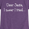 thumbnail image 3 of Instant Message - Santa I Tried Christmas - Toddler & Youth Girls Short Sleeve Graphic T-Shirt, 3 of 6