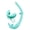 Light Green, variant on Necvior Silicone Folding Snorkel with Storage Case Freediving & Snorkeling Snorkel