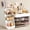 White, variant on HBlife Makeup Organizer with Brush Holder for Vanity, Large Plastic Bathroom Countertop Organizer Skin Care Storage, All White
