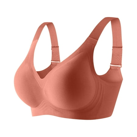 

Tangnade Lingerie For Womens Pajamas Women s Unrimmed Back Adjustable Wide-Shoulder Sports Plus Size Underwear Bra