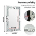 thumbnail image 4 of LUVODI Crushed Diamond Wall Mirror 39x28 inch Decorative Glass Silver Bathroom Vanity Mirrors Square, 4 of 8