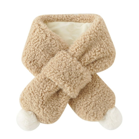 Outfmvch Scarf Scarf For Women Children Plush Scarf Scarf Warm Wool Imitation Scarf Artificial Wool Scarf Scarf For Men Khaki One Size