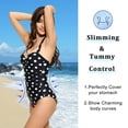 thumbnail image 4 of Phocas One Piece Swimsuit for Women Sexy Tummy Control Bathing Suits Ruched Swimwear, 4 of 6