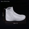 thumbnail image 2 of Unique Bargains 26x19cm Surchaussures Pliables Réutilisables en Silicone Imperméables, Blanc, 2 of 7