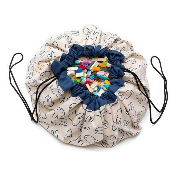 Play & Go - Miffy Standard - Tapis de Jeu 3-en-1 - Sac de Rangement et Sac à Couches - Amusant et Interactif - Collaboration avec Miffy - Diamètre 120 cm - Convient aux Nouveau-nés et Tout-petits - Fa