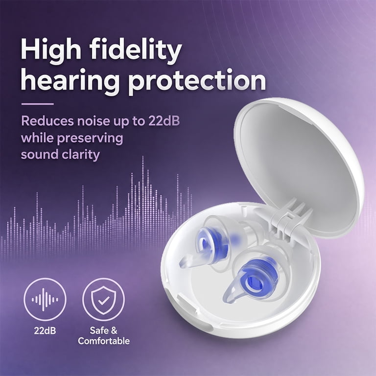 High Fidelity Concert Earplugs With Carrying Case photo 2