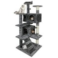 thumbnail image 5 of ZenStyle 53" Height Cat Tree Scratching Post Condo Tower Playhouse With Cave & Ladders, Dark Gray, 5 of 9