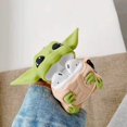 thumbnail image 2 of Funda de silicona para Airpods compatible con Airpods 1 y 2, divertidos dibujos animados 3D [Yoda Alien] (amarillo), 2 of 5