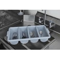 thumbnail image 3 of Contenedor de plástico para cubiertos de 4 compartimentos de Commercial Products, capacidad de 2 libras, color gris, suministros para uso en restaurantes y cocinas, 3 of 5