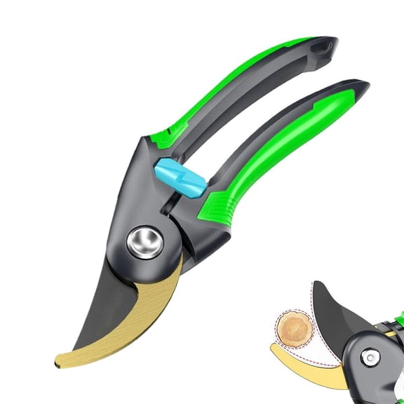 Professional Bypass Pruning Shears, SK-5 High Carbon Steel Garden Clippers with Non-Slip Ergonomic Handle & Safety Lock, Sharp Pruners for Trimming Branches, Flowers, Shrubs, Fruit Trees (Black)