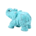 thumbnail image 3 of Estatuilla de cristal de elefante tallada en jade natural de 2 pulgadas, artículo de decoración del hogar (#01), 3 of 5