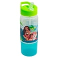 thumbnail image 1 of Botella Plástico Infantil con Popote Plegable, Agarradera y Contenedor, Diseño Moana Disney, Personajes Animados, Capacidad 550 ml, Verde, 1 of 4