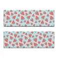 thumbnail image 2 of Fruit Bench Cushion Set of 2, Summer Pattern with Watermelon Slices, Standard Size Foam Pad and Decorative Cover, Coral Pale Blue, by Ambesonne, 2 of 4