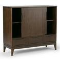 thumbnail image 4 of Harper 48 inch Wide Solid Hardwood Mid-Century Modern Medium Storage Cabinet in Walnut Brown, 4 of 11