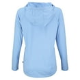 thumbnail image 3 of Women's Cutter & Buck Powder Blue Milwaukee Brewers Coastline Epic Comfort Eco Recycled Long Sleeve Hoodie T-Shirt, 3 of 3