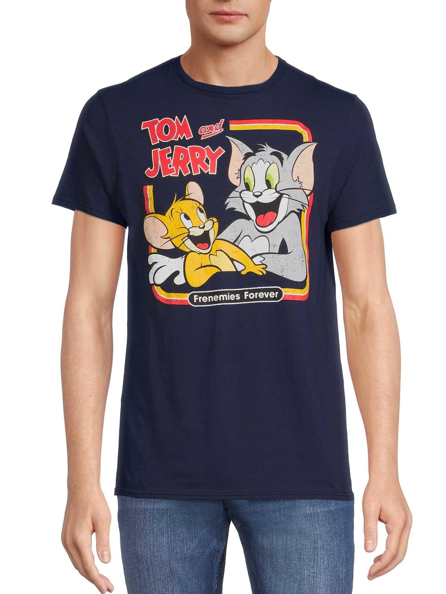 Tom and Jerry Men's & Big Mens Graphic Tee Shirt, 2-Pack, Sizes S-3XL