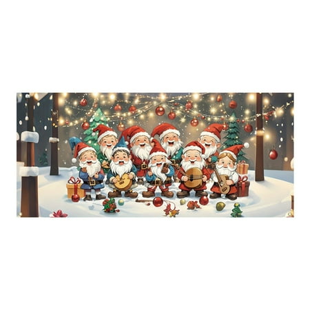 

JPGIF Decor Holiday Cheer Garage Festive Christmas Banner With Bright Colors Festive Design For Auto Enthusiasts Home Garages Easy Hanging Durable Material