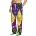 thumbnail image 2 of Easygdp Mardi Gras4 Men's Pajama Pant, Sleep Elastic Waistband Lounge Pants - X-Large, 2 of 9