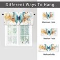 thumbnail image 6 of Watercolor Butterfly Floral Curtain Valances for Kitchen Windows Blue Flowers Dreamy Theme Rod Pocket Window Valance for Living Room Bathroom Bedroom Kitchen 54 by 18 in, 1 Panel, 6 of 6