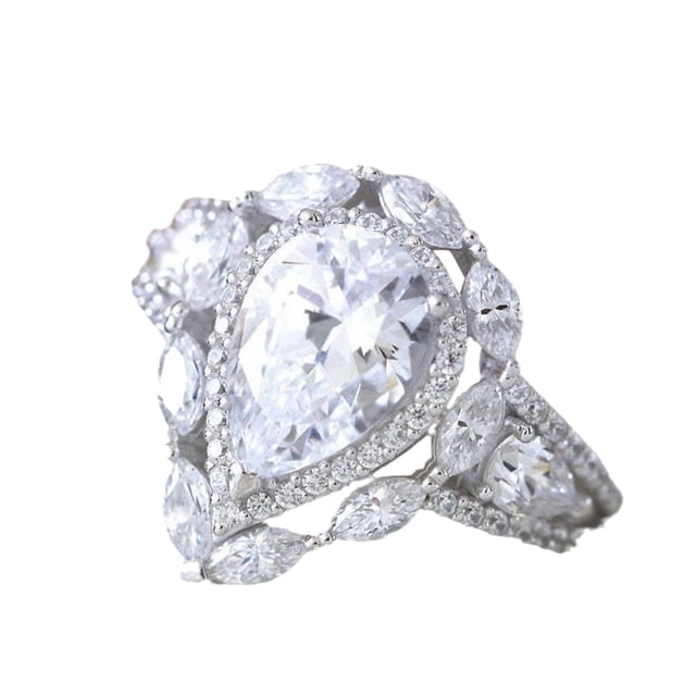 Anillo de piedras preciosas para las mujeres Vintage Anillo de moda joyería hecha a mano Dainty envoltura flexible y adaptarse a todos los dedos