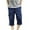 Navy-08, variant on Owordtank Cargo Cropped Pants for Men Plus Size Capris with Multi Pockets