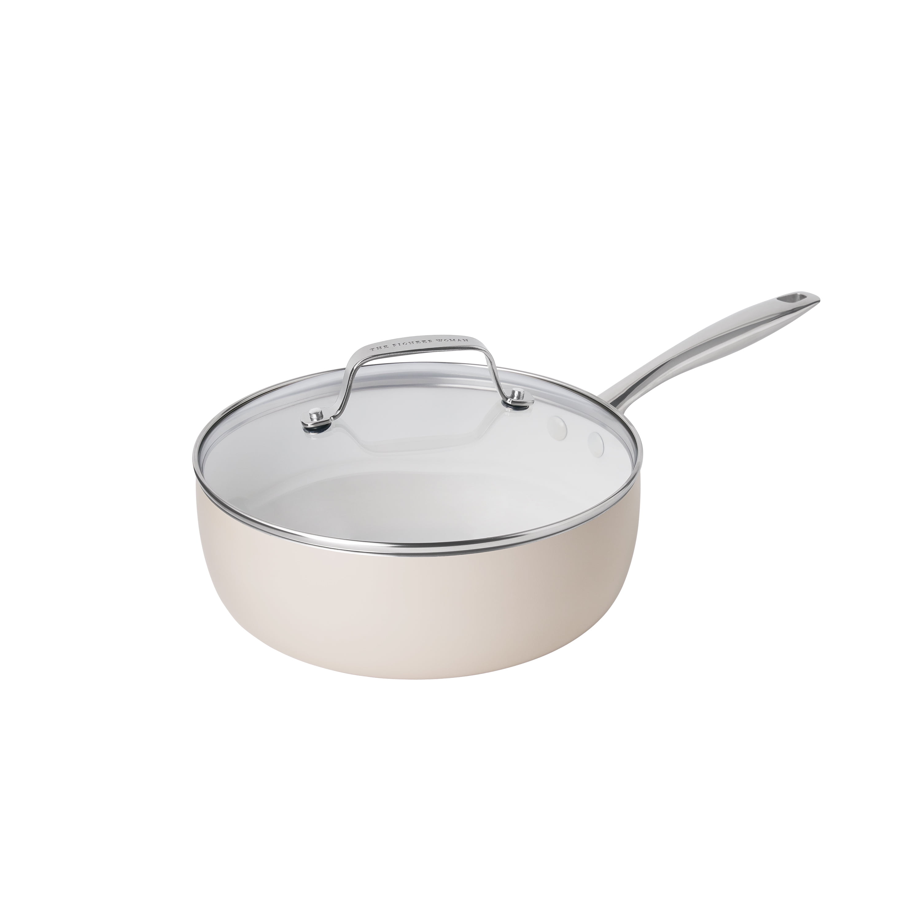 The Pioneer Woman Harlow 15-Piece Ceramic Nonstick Cookware Set, Taupe