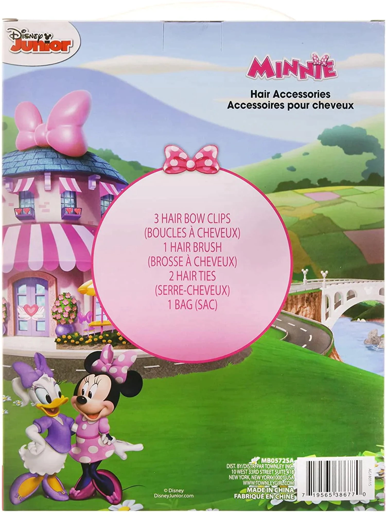 Minnie Mouse Brush & Hair Accessories by Disney, 7 Piece Set for Kids