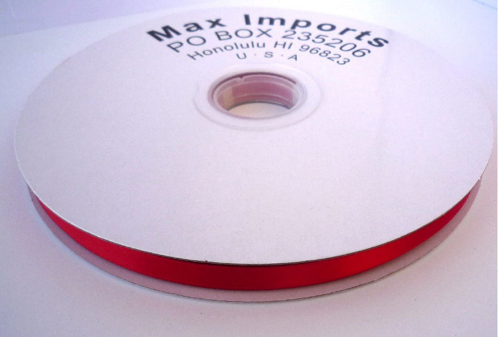 Maxport Corporation 3/8"Satin Red Ribbon, 100 Yd.