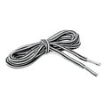 thumbnail image 2 of INSPIRE CHIC Unisex Round Rope Dual Colored Striped 1/5 Thick Boot Shoelace 90cm / 35.43" White Black, 2 of 4