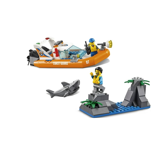 LEGO City 60168 Sailboat Rescue Building Toy With Boats That Really Float. Includes Coast Guard Rescue Boat Sailboat Rock Island 2 Minifigures 1 Shark Minifigure. 195 Pieces. Item 6174681. Walmart