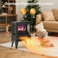 thumbnail image 5 of PRO CHOICE Electric Fireplace Infrared Stove Heater, 18" Portable Freestanding Space Heater W/3D Flame, 1500W, Black, 5 of 7