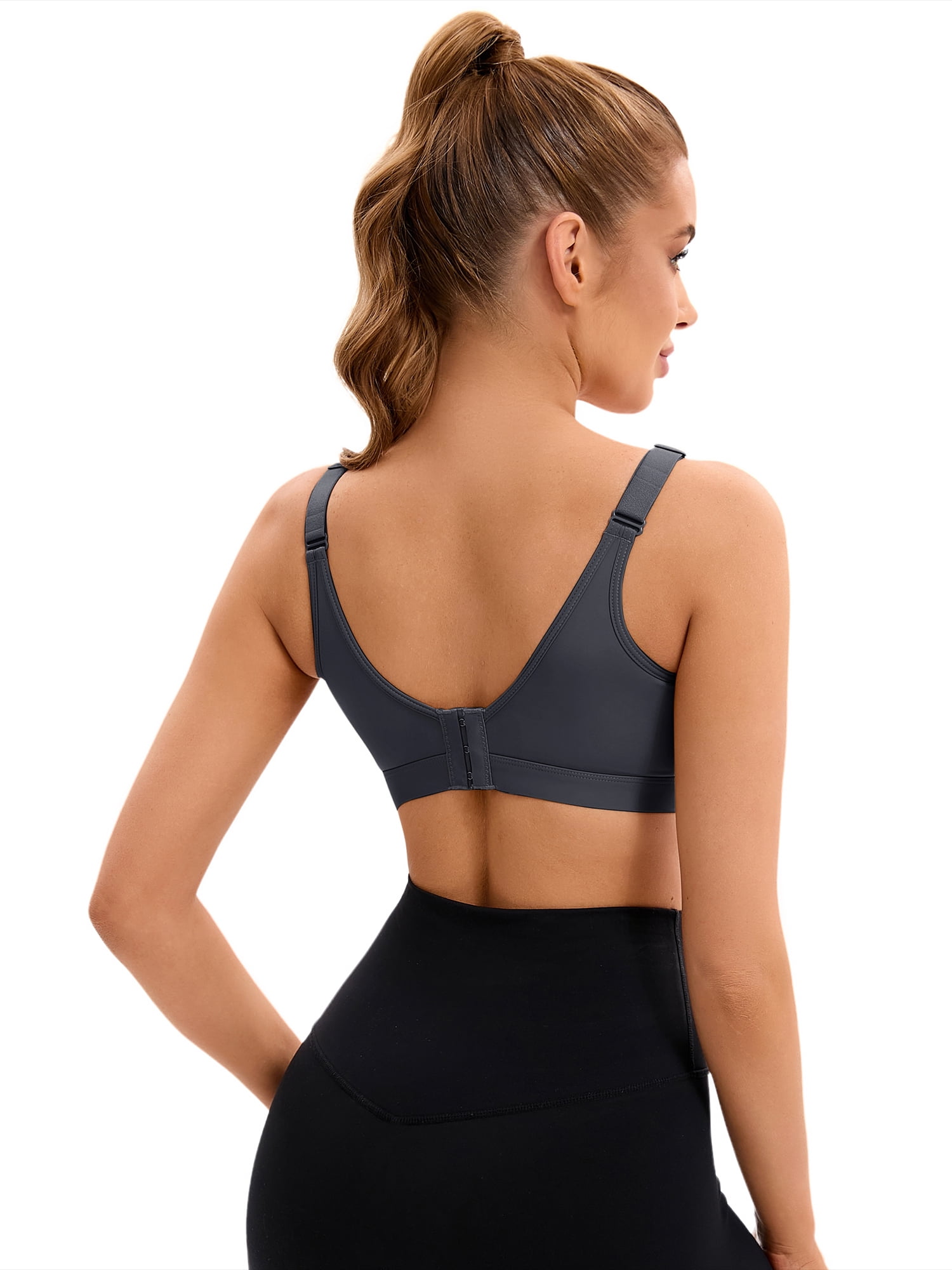 Unique Bargains Women's Adjustable Straps Bras Fixed Cup U Back Sports Bras XS Grey