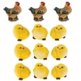 thumbnail image 1 of 12x polluelos de pollo realistas colección de animales de granja decoración estatuilla coleccionar artesanía para decoración de jardín de de hoga Soledad Animales artificiales decorativos, 1 of 10