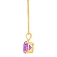 thumbnail image 2 of 3 ct Brilliant Round Cut Solitaire Simulated Alexandrite 18K Yellow Gold Pendant with 16" Chain, 2 of 4
