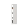 thumbnail image 1 of Alacena Lina Moru Color Blanca Gabinete con 4 Espacios, Mueble Multiusos, Estante Modular con Puerta | 150x40x30cm, 1 of 6
