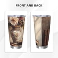 thumbnail image 3 of Vsdgher Vintage Floral Vase With Books 20 Oz Stainless Steel Vacuum Insulated, Travel Mug Coffee Cup for Home, Office, Outdoor Works Great for Ice Drinks and Hot Beverage -Straw Three-piece Set, 3 of 8