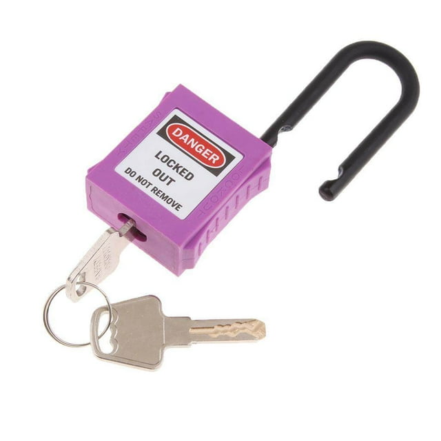 PL38-KD 38 mm PVC Curved Safety Lockout Padlock Purple