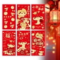 thumbnail image 2 of WHEANG Décoration Intérieure 6 Pcs Enveloppes Rouges Enveloppes Nouvel An Chinois pour 2025 Nouvel An 6 Designs Mignons Multicolores, 2 of 9