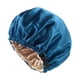 thumbnail image 4 of Gorro de seda para dormir, gorro para el pelo para bañarse, lavarse la cara y maquillarse. azul, 4 of 9
