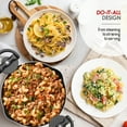 thumbnail image 6 of Virtu Stock Pot, 5 Quart Large Cooking Pots, Ceramic Stock Pot, Strainer Lid Soup Pot, Multi-Purpose Pasta Pot, Nonstick Dishwasher Safe, Black, 6 of 8