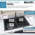 thumbnail image 5 of Ruvati RVG1345BK 33" x 22" epiGranite Drop-in Kitchen Sink - Midnight Black, 5 of 7
