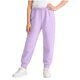 thumbnail image 1 of Pantalones largos para niños, de color liso, con cintura elástica, para niños de talla mediana y grande, informales y cómodos, de poliéster., 1 of 5