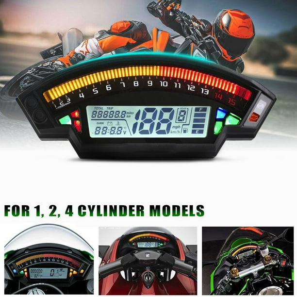 Brand New 6 Speed Motorcycle LCD Instrument LCD Color Display